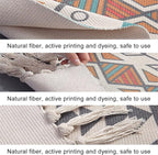 Round Rugs Forest Funny Rabbits Hand Drawn for Kids Fabric Wrapping Boho Area Rug Linen and Cotton Carpet Meditation Washable Hallway Runner Mat Accent Bedroom Bathroom 6ft, Multi2