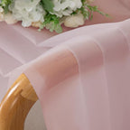 Chyhomenyc Blush Pink Sheer Curtains 30 inch Length 2 Panels, Light Filtering Voile Rod Pocket Short Window Curtians for Bathroom Living Room Farmhouse Small Windows, 42Wx30L inches