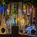 Upgraded 12 Pack Diamond Solar Wine Bottle Lights, 20 LEDs Waterproof Copper Light, Bottle Light Fairy Cork String Lights for Yard Patio Decor, DIY Birthday Gift for Mom Grandma Friend(3 Colors)