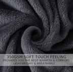 HOZY Soft Blanket Twin/Twin XL Fleece Warm Fuzzy Throw Extra Long Blankets for The Bed Sofa Lightweight Dark Grey 66"*90"