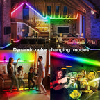 DAYBETTER Smart IC LED Strip Lights, BGRIC LED Lights for Bedroom 32.8 FT, DIY Multiple Colors on One Line, App Control Color Changing Strip Lighting Music Sync Home Decor(1 Roll)