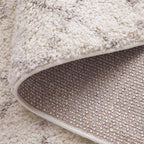 SAFAVIEH Arizona Shag Collection Accent Rug - 3'2" x 5', Ivory & Beige, Moroccan Design, Non-Shedding & Easy Care, 1.6-inch Thick Ideal for High Traffic Areas in Foyer, Living Room, Bedroom (ASG741A)