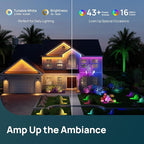 Linkind Smart Solar Spot Lights Outdoor SL5C, Solar Halloween Lights Color Changing APP/Voice Control Landscape Lighting, IP67 Spotlight Outdoor Waterproof for Yard, Garden, Pathway(14 Pack)