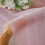 OVZME Blush Pink Sheer Curtains 45 Inches Long 2 Panels - Soft Light Filtering Window Sheer Panels for Living Room/Bedroom, Top Dual Rod Pocket, 1 Pair, Each 42Wx45L Inches