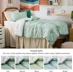 Bedsure Twin/Twin XL Comforter Set - Sage Green Bed Set, 2 Pieces Cute Floral Bedding, 1 Soft Reversible Botanical Flowers Comforter and 1 Pillow Sham