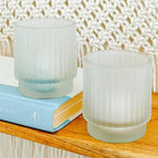 Kate Aspen Vintage Fluted Frosted Glass Tealight Votive Candle Holders, Rustic Decor, Boho Decorations, Shelf Decoration, Classic Look | Perfect Hostess Gift | (Pack of 36)