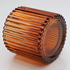 VOHO Amber Candle Holder Set of 12, Glass Votive Candle Holders Centerpiece Table Decorations, Large Candle Holders Bulk for Holiday/Party(2.75in x 2.56in, Amber)