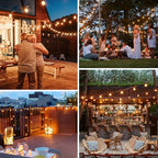 120FT Outdoor G40 LED Globe String Lights Dimmable Waterproof Shatterproof Light Strings with 60 Bulbs Connectable Commercial Hanging Lights for Christmas Patio House Backyard Balcony Party