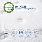 Coolvie Full Size Mattress 10 Inch Hybird Mattresses Full Bed Size Built in Pocketed Coils and Gel Memory Foam Layer, Low Motion Transfer & Breathable Bed Mattress in A Box