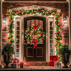 JMEXSUSS 200 LED Red and Green Halloween Lights Outdoor, 66ft Christmas String Lights Indoor Clear Wire Plug in for Bedroom Party Christmas Tree Halloween Decorations