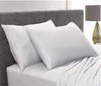 Queen Sheets by Pure Bamboo, Genuine 100% Organic Viscose Derived from Bamboo Bed Sheet Set, Luxuriously Soft & Cooling, Double Stitching, Lifetime Quality Promise (Queen, Stripes)