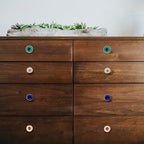 Perilla Home Marrakesh Mix Ceramic Knob (Set of 8) Decorative Knobs for Home Kitchen Cabinet Hardware Cupboard Door Dresser Wardrobe and Drawer Pulls