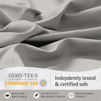 LuxClub 4 PC Full Sheet Set, Breathable Luxury Bed Sheets, Deep Pockets Wrinkle Free Cooling Bed Sheets Machine Washable Hotel Bedding Silky Soft - Light Taupe Full