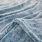Exclusivo Mezcla Plush Fuzzy Fleece Bed Blanket Queen Size, Super Soft, Fluffy and Warm Blankets Suitable for All Seasons (Mixed Teal, 90x90 Inches)