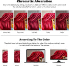 NEWCOSPLAY Super Soft King Blanket Red Premium Silky Flannel Fleece Leaves Pattern Lightweight Bed Blanket All Season Use (Red, King(90"x110"))