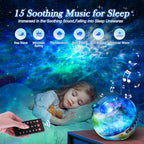Star Projector, 15 Colors Galaxy Projector for Bedroom Adults,15 White Noise Ceiling Projector for Ceiling for Adults,Bluetooth Galaxy Light Projector Night Light for Kids
