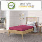 NapQueen 5 Inch Twin Memory Foam Mattress, Medium Feel, CertiPUR-US Certified, Bed in a Box, Breathable Soft Fabric Cover, Pink
