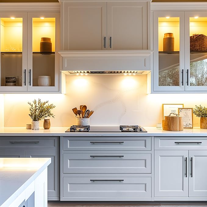 JOY DECOR 20 Pack Cabinet Handles, Black Cabinet Pulls, 8-3/4 in Hole Center Kitchen Hardware, Stainless Steel T Bar Handles for Dresser Drawers