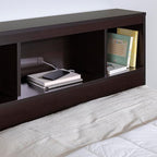 South Shore Spark Bookcase Headboard with Storage, Twin 39-inch, Chocolate