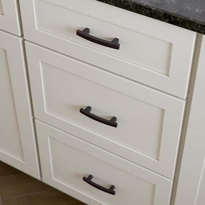 Franklin Brass Pierce (5-Pack) Cabinet Handles 3' Hole Center Deep Bronze Kitchen Drawer Pulls Dresser, Furniture Hardware P29519K-324-B