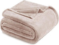 Exclusivo Mezcla Fleece Blanket King Size for Bed, Super Soft and Warm, All Season Use, Cozy, Plush, Lightweight, 120x120 Inches, Light Grey