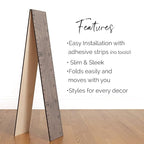Headwaters Studio Growth Chart for Wall - Height Chart for Kids, Growth Chart for Kids, Measuring Board for Kids Height, Wooden Growth Chart for Wall, Height Measurement for Wall - Gray (63"x6.7")