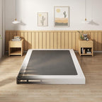 EMODA 4 Inch California King Box Spring Bed Base, 3000 LBS Heavy Duty Metal Mattress Foundation with Fabric Cover, Easy Assembly