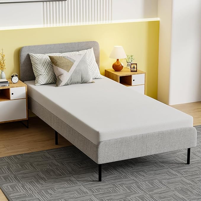 PayLessHere 5 Inch Twin XL Gel Memory Foam Mattress Fiberglass Free/CertiPUR-US Certified/Bed-in-a-Box/Cool Sleep & Comfy Support
