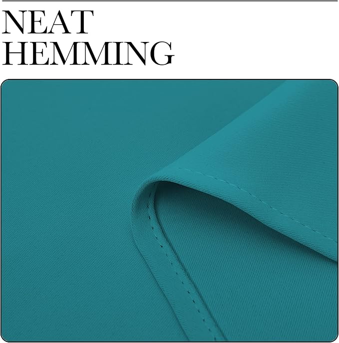 NICETOWN Room Darkening Curtains 40 inch Length 2 Panels, Peacock Teal, 2 Pieces, W29, Thermal Insulated Grommet Blackout Curtains for Modern Casual Elegant Bedroom Kids Room Theme Decoration