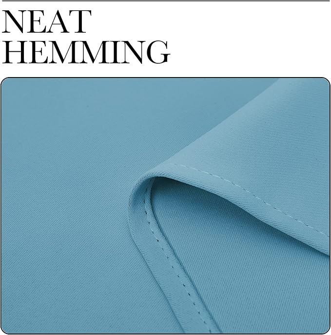 NICETOWN Teal Blue Blackout Curtains 96 inches Length for Living Room, 2 Panels, 55" Wide, Thermal Insulated Long Drapes for Large Window