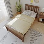Max & Lily Twin Bed Frame with Slatted Headboard, Solid Wood Platform Bed for Kids, No Box Spring Needed, Easy Assembly, Walnut