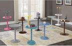 Convenience Concepts Palm Beach Spindle 17.75" Traditional Round End Living Room, Turned Solid Wood Side, Classic Display Pedestal Table, White