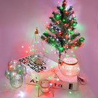ZNYCYE 10 Pack Fairy Lights Battery Operated, 10 Ft 30 LED Fairy Lights with Timer, 8 Modes Christmas Lights, Waterproof for Indoor DIY Christmas Decorations(Red Green White)