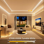 PAUTIX 5V USB CCT Tunable COB LED Strip Lights 6.56ft/2m,1280LEDs 1200lm 2700K-6500K Dimmable CRI85+ with RF Remote TV Backlight,Flexible Under Cabinet Tape Light for Bedroom,Kitchen,Home DIY Lighting