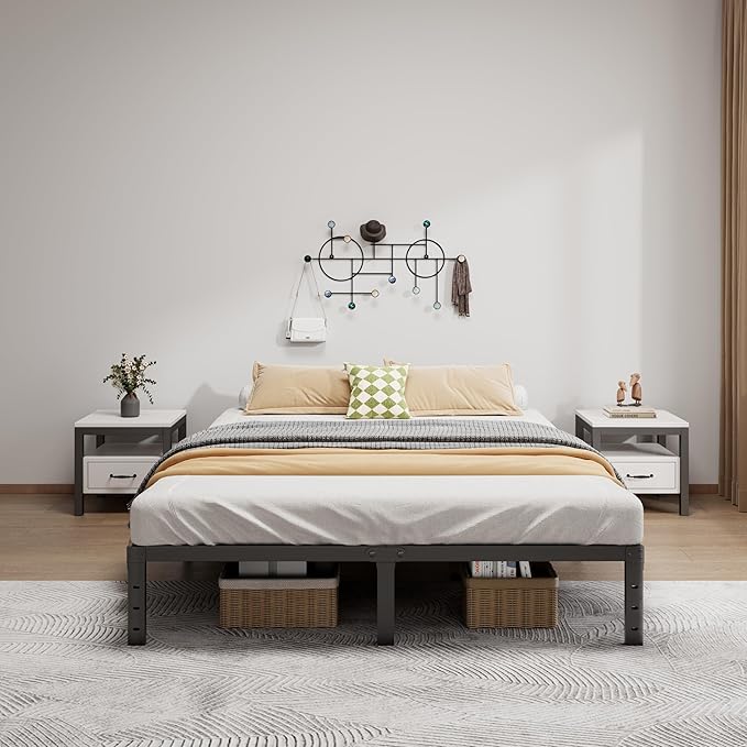 Metal Bed Frame Full Size - 12 Inch Heavy-Duty Full Platform Bed Frame No Box Spring Needed, Easy Assembly, Noise-Free, Sturdy Mattress Foundation, Underbed Storage Space