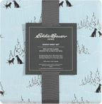 Eddie Bauer - Queen Sheets, Cotton Flannel Bedding Set, Brushed For Extra Softness, Cozy Home Decor (Dog Friends, Queen)