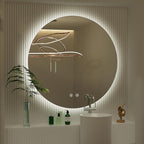 32 Inch Round LED Mirror for Bathroom, Backlit Vanity Round Bathroom Mirror with Lights, LED Lighted, Dimmable, Anti-Fog, Touch, 3000K/4500K/6000K