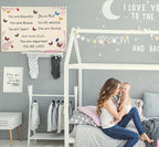 You are Beautiful-Girls Nursery Rectangular Canvas Banner-Flag Wall Sign for Girl Kids-Baby Room Nursery Above Crib Bedroom Dorm Wall Decor- Baby Growth Stuff-Baby Shower Birthday Christmas Gift