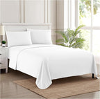1800 Supreme Collection - Breathable Luxury California King Sheet Set with Full Elastic & Secure Corner Straps Built In, Cal King Deep Pocket Bedding Set, White