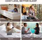 Bedsure King Mattress Topper - Pillow Top Mattress Pad Cover with Deep Pocket Fits up to 21 Inches, Plush Soft Bed Topper for Back Pain Relief, Overfilled with Down Alternative Filling, White
