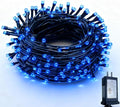 RPGT Christmas Light 500 LEDs 172ft Green Cable Wire Fairy String Outdoor Twinkle Lights Plug in 12 Modes for Xmas Tree, Party, Halloween, Indoor,Outdoor, Garden, Wedding, Home Decoration (Blue)