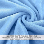 Soft Travel Size Throw for All Season Warm Fuzzy Microplush Lightweight Thermal Fleece Summer Autumn Fall Winter Spring Blankets for Bed Couch Sofa,50x60 Inches,Washed Blue