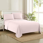 1800 Supreme Collection - Breathable Luxury Sheets with Full Elastic & Secure Corner Straps - Extra Deep Pocket Bedding, Full, Pale Pink