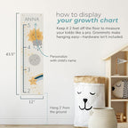 Prints Next Day – Custom Weather-Themed Growth Chart – 12" x 43.5" Wall Height Chart for Kids – Personalized with Name – Toddler Room Decor – Birthday – PVC-Free – Printed in USA