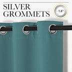 NICETOWN Sea Teal Blackout Curtains 78 inches Length for Bedroom, 2 Panels, 42" Wide, Thermal Insulated Decoration Drapes for Office Window