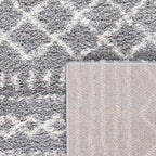 SAFAVIEH Arizona Shag Collection Area Rug - 9' x 12', Grey & Ivory, Moroccan Design, Non-Shedding & Easy Care, 1.6-inch Thick Ideal for High Traffic Areas in Living Room, Bedroom (ASG741G)