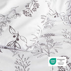 Bedsure Queen Comforter Set - Bright White Bed Set, 3 Pieces Cute Floral Bedding, 1 Soft Reversible Botanical Flowers Comforter and 2 Pillow Shams