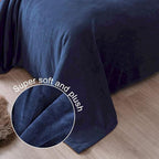 Exclusivo Mezcla Fleece Blanket King Size for Bed, Super Soft and Warm, All Season Use, Cozy, Plush, Lightweight, 120x120 Inches, Navy Blue