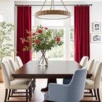 Lazzzy Velvet Blackout Curtains Thermal Insulated Room Window Drapes Super Soft Luxury Curtains for Living Room Bedroom Rod Pocket 2 Panels, Red, 52" W x 108" L