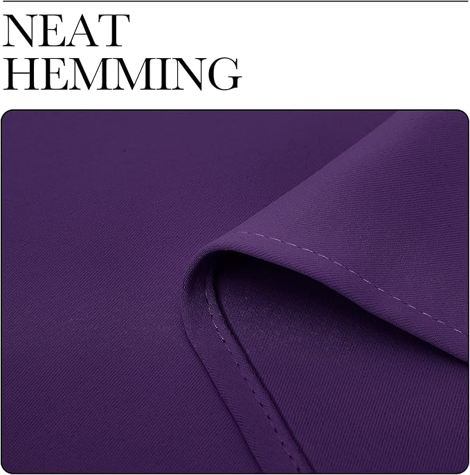 NICETOWN Thick Blackout Curtain and Drapes - Thermal Insulated Grommet Top Window Draperies for Bedroom, Block Out Light Curtain Panel (Royal Purple, 42 x 95, Pack of 2)